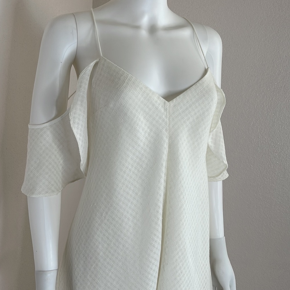 Silence & noise off white ruffle summer day dress - Picture 3 of 14